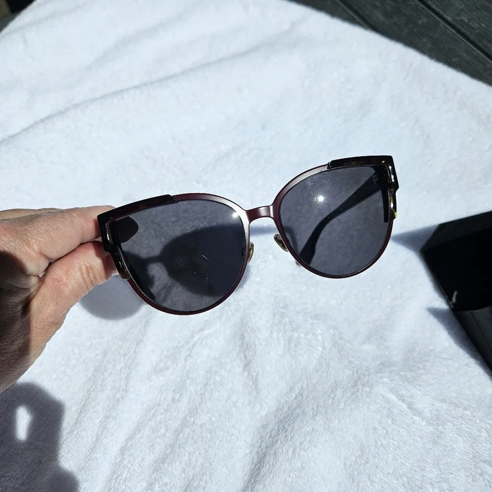 CHRISTIAN‎ DIOR WILDLY DIOR/S P7L-Y1 RED HAVANA/GRAY SUNGLASSES AUTHENTIC